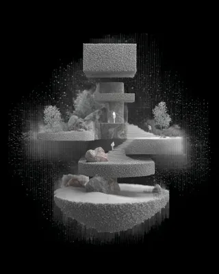 Midjourney SREF 2369 Digital Monuments — Cinematic & 3D Mysterious