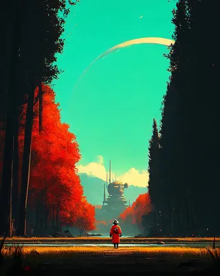 Midjourney SREF 2373 Solitary Wanderer — sample image 2