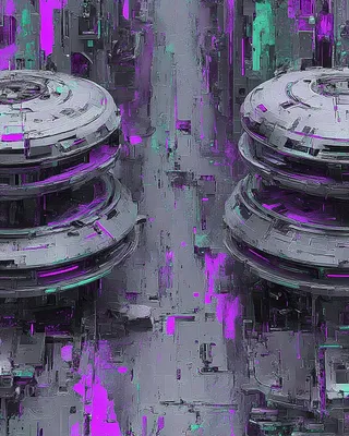 Midjourney SREF 2376 Neon Dystopia — sample image 2