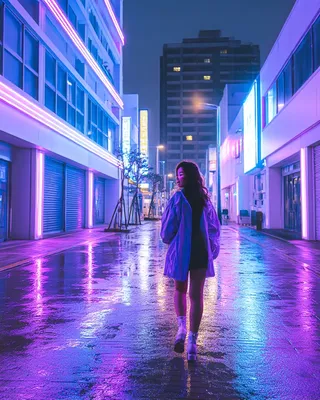 Midjourney SREF 2416 Neon Solitude — sample image 2