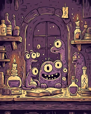 Midjourney SREF 2419 Whimsical Monster Tales — sample image 4