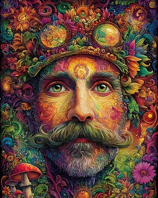Midjourney SREF 2425 Psychedelic Soul Visions — sample image 4