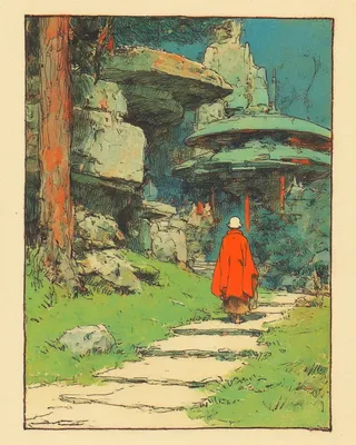Midjourney SREF 2435 Crimson Pilgrimage — sample image 3