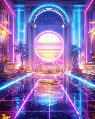 Midjourney SREF 2442 Neon Sanctum — sample image 2