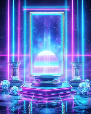 Midjourney SREF 2442 Neon Sanctum — sample image 4