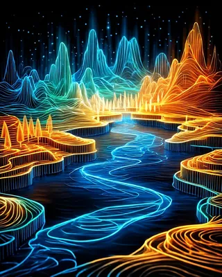 Midjourney SREF 2516 Neon Wilderness — sample image 2