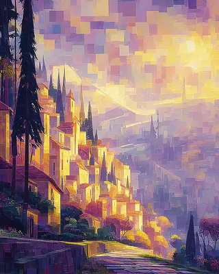 Midjourney SREF 2552 Pixelated Dusk — sample image 3