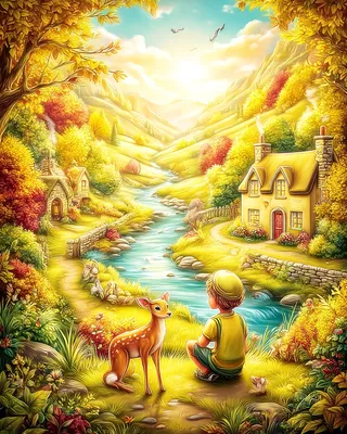Midjourney SREF 2615 Golden Paradise — Digital Illustration Serene