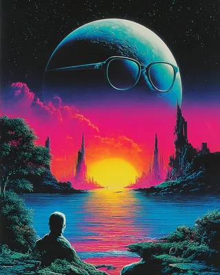 Midjourney SREF 2621 Neon Cosmos — sample image 4