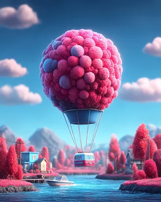 Midjourney SREF 2736 Berry Dream Sky — Cinematic & 3D Whimsical