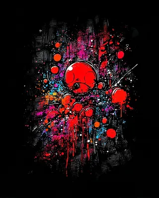 Midjourney SREF 2759 Neon Splatter Dreams — sample image 4