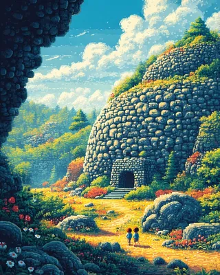 Midjourney SREF 2817 Lost Paradise Wandering — sample image 4