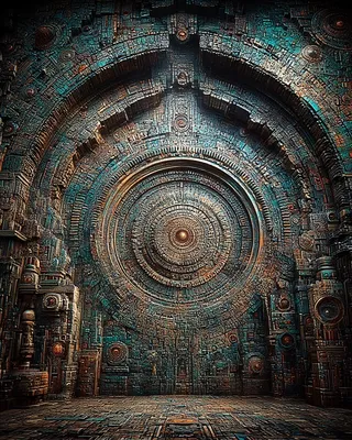 Midjourney SREF 2874 Techno-Sacred Ruins — sample image 3