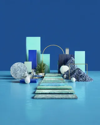 Midjourney SREF 2907 Aquatic Geometry — Cinematic & 3D Serene