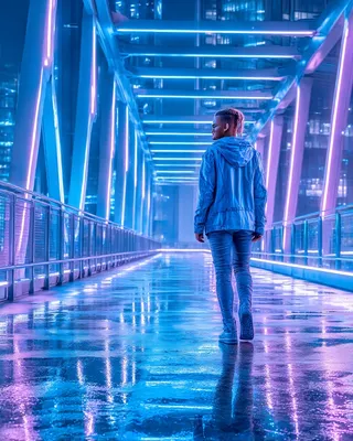 Midjourney SREF 2924 Neon Dreams — sample image 4