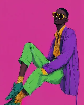 Midjourney SREF 2943 Neon Swagger — sample image 4