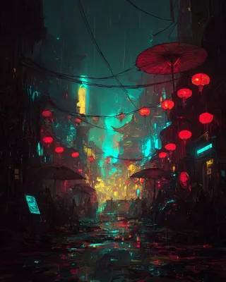 Midjourney SREF 2951 Neon Solitude — Cyberpunk Mysterious