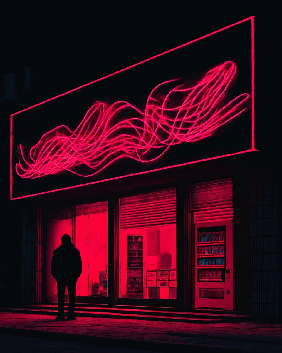 Midjourney SREF 3016 Neon Solitude — sample image 3
