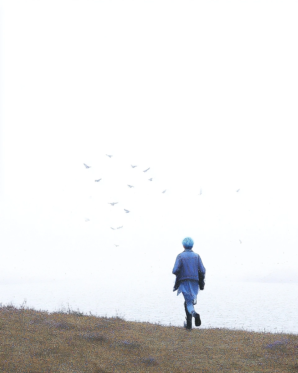 Midjourney SREF 3042 Solitary Wanderer — Minimalist Melancholic