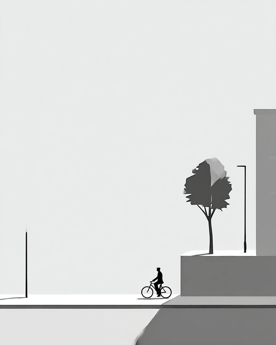 Midjourney SREF 3086 Urban Solitude — Minimalist Melancholic
