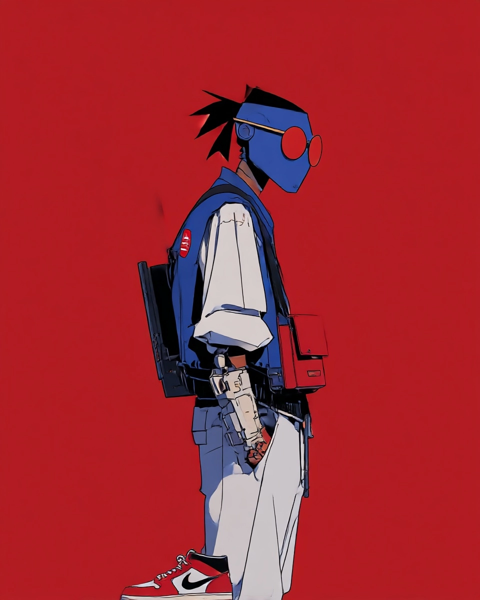 Midjourney SREF 3123 Cyberpunk Sentinel — Anime Epic