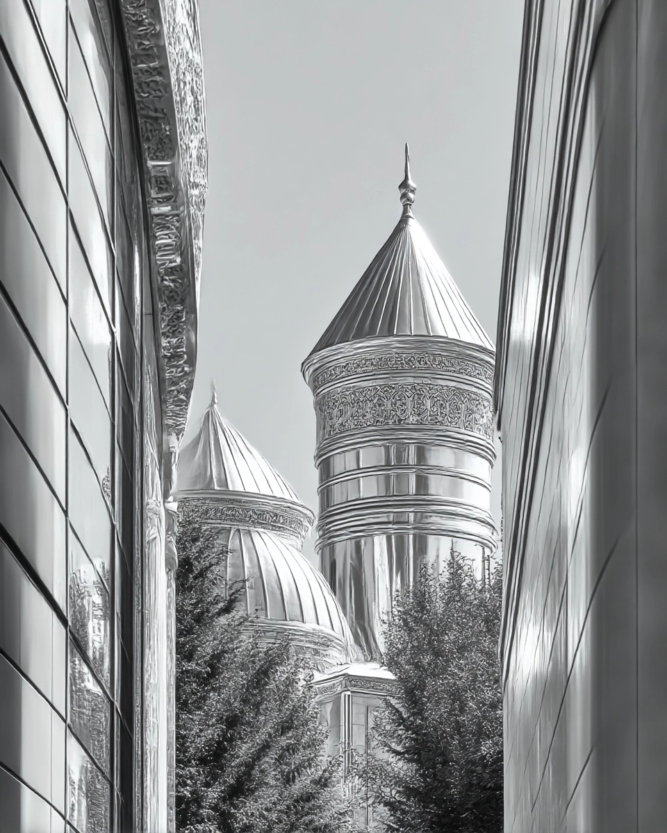 Midjourney SREF 3129 Architectural Reverence — Ink & Manga Elegant