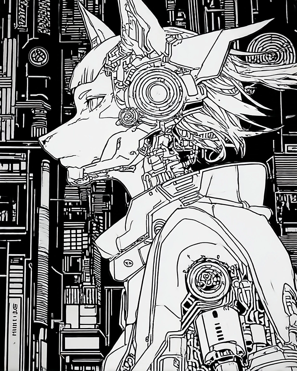 Midjourney SREF 3175 Cyberpunk Sentinel — sample image 2