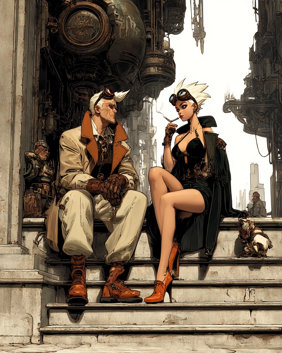 Midjourney SREF 3213 Steampunk Rebellion — sample image 4
