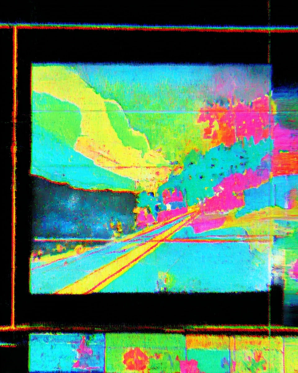 Midjourney SREF 3268 Neon Horizons — sample image 2