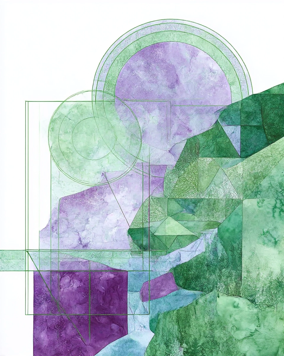 Midjourney SREF 3376 Verdant Geometry — sample image 2