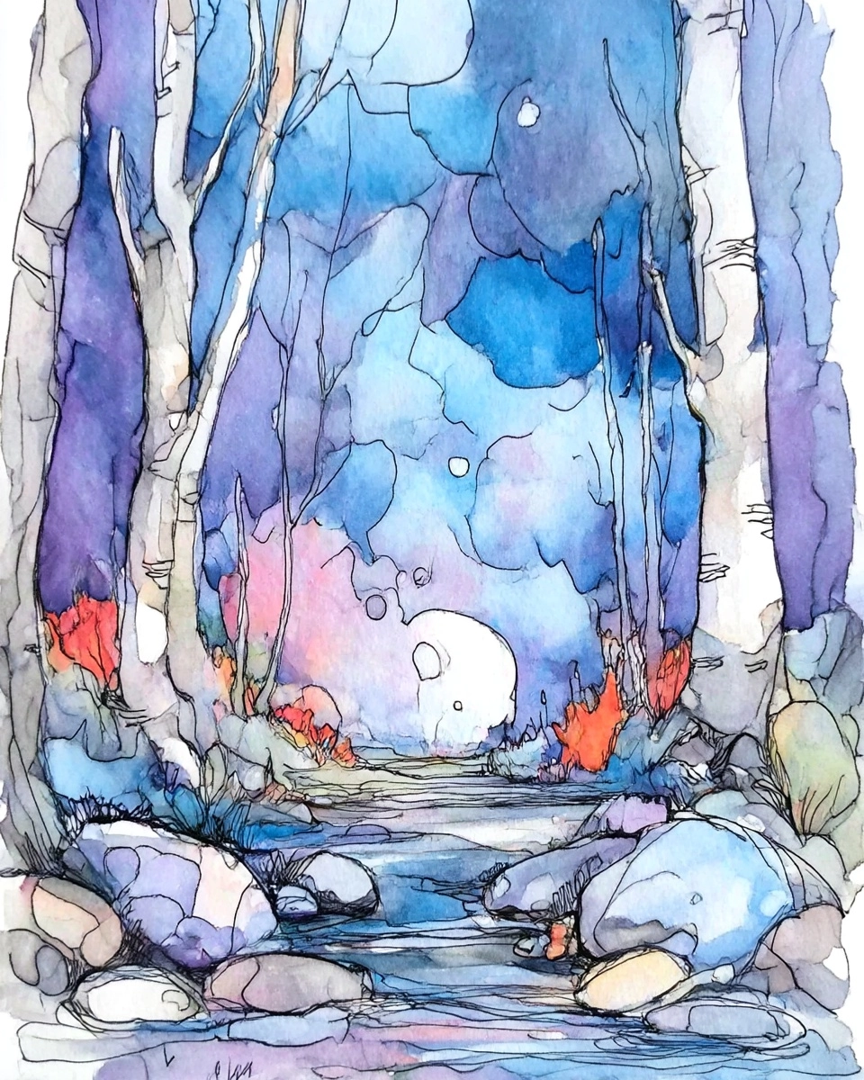 Midjourney SREF 3382 Watercolor Reverie — sample image 3