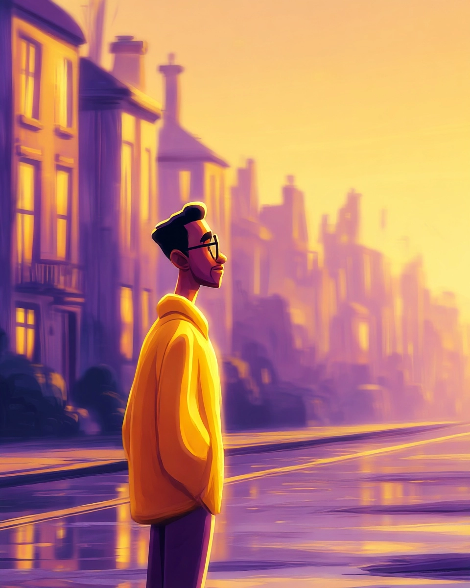 Midjourney SREF 3395 Golden Horizons — Digital Illustration Romantic