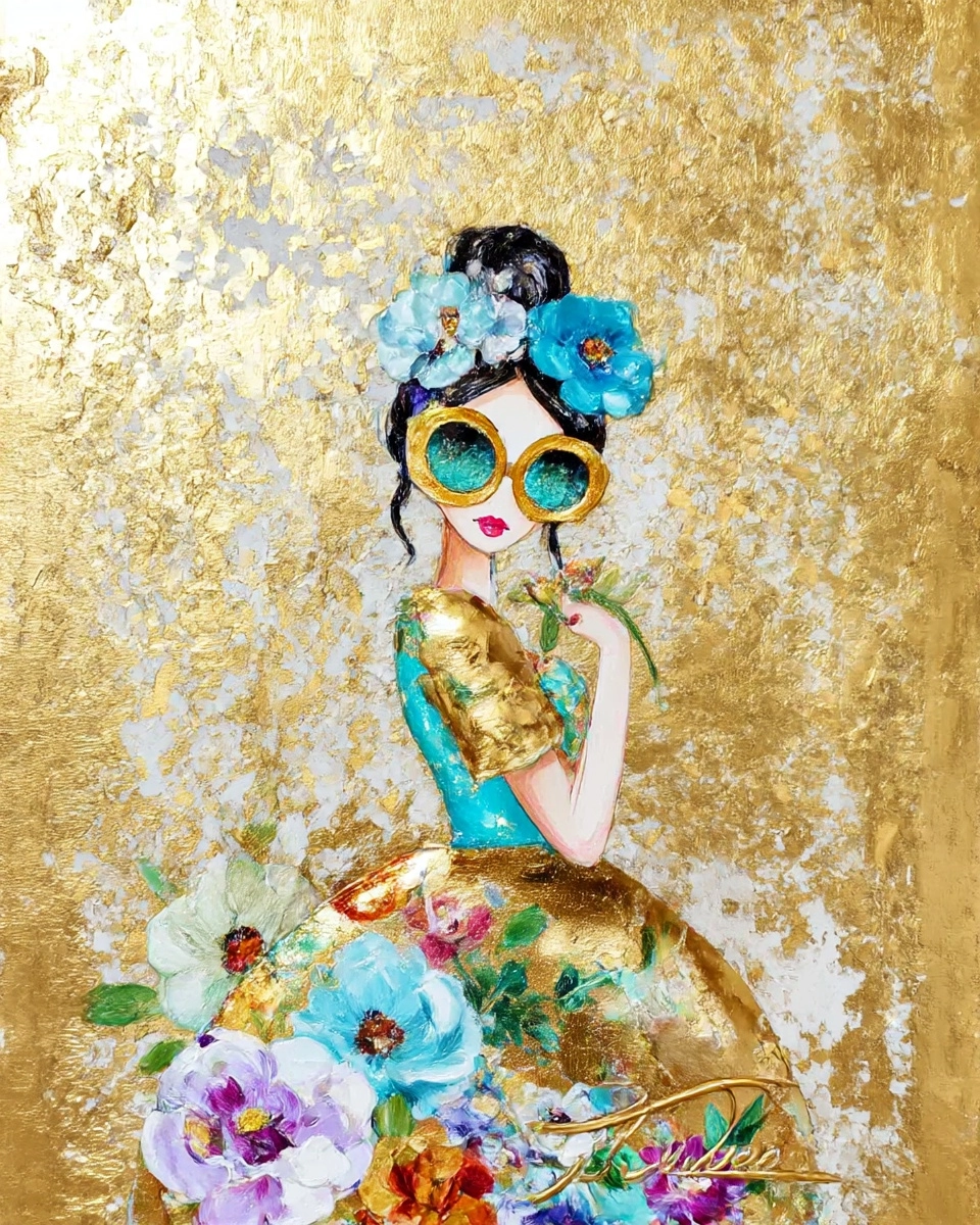 Midjourney SREF 3410 Gilded Reverie — sample image 4