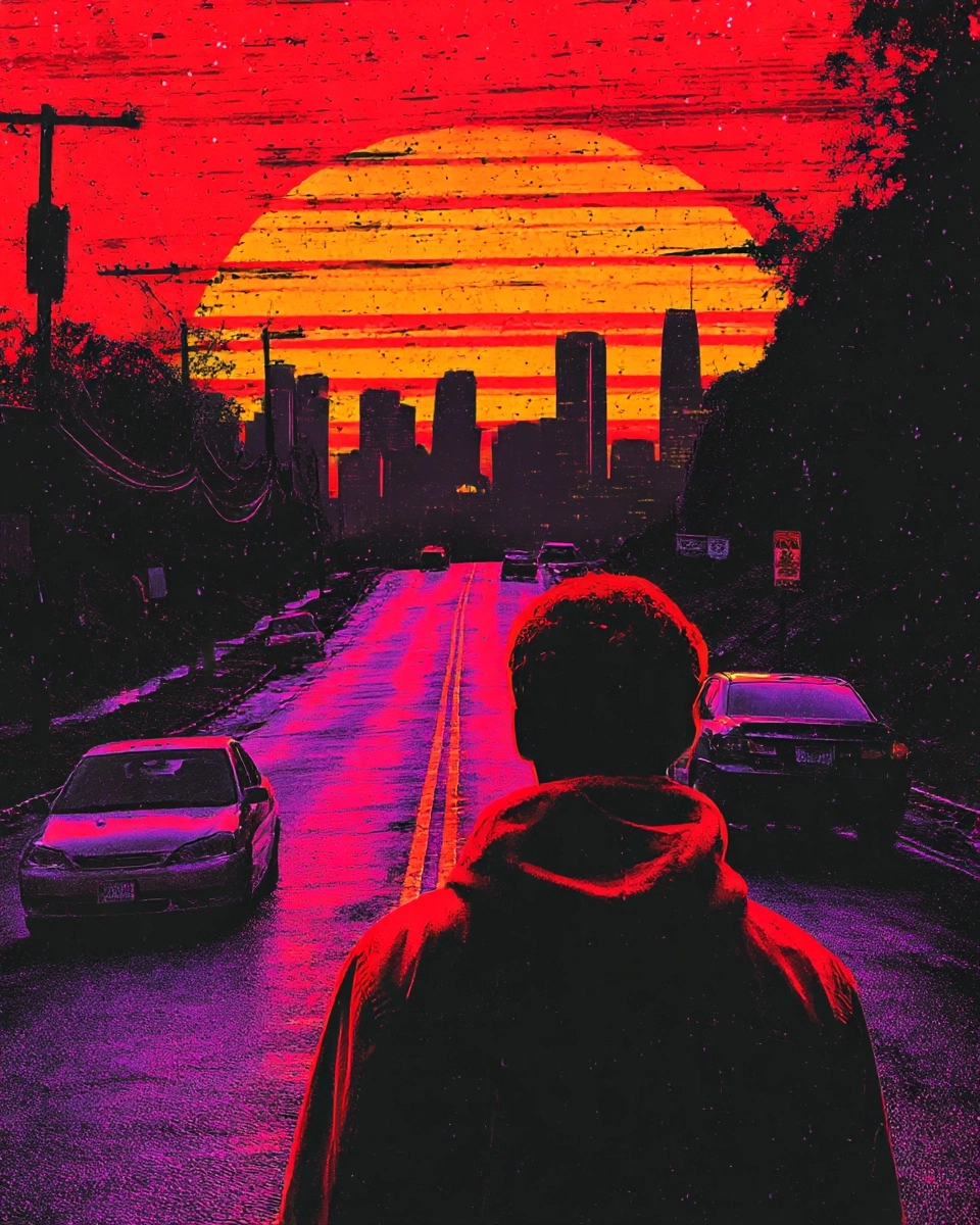 Midjourney SREF 3418 Neon Rebellion — sample image 3