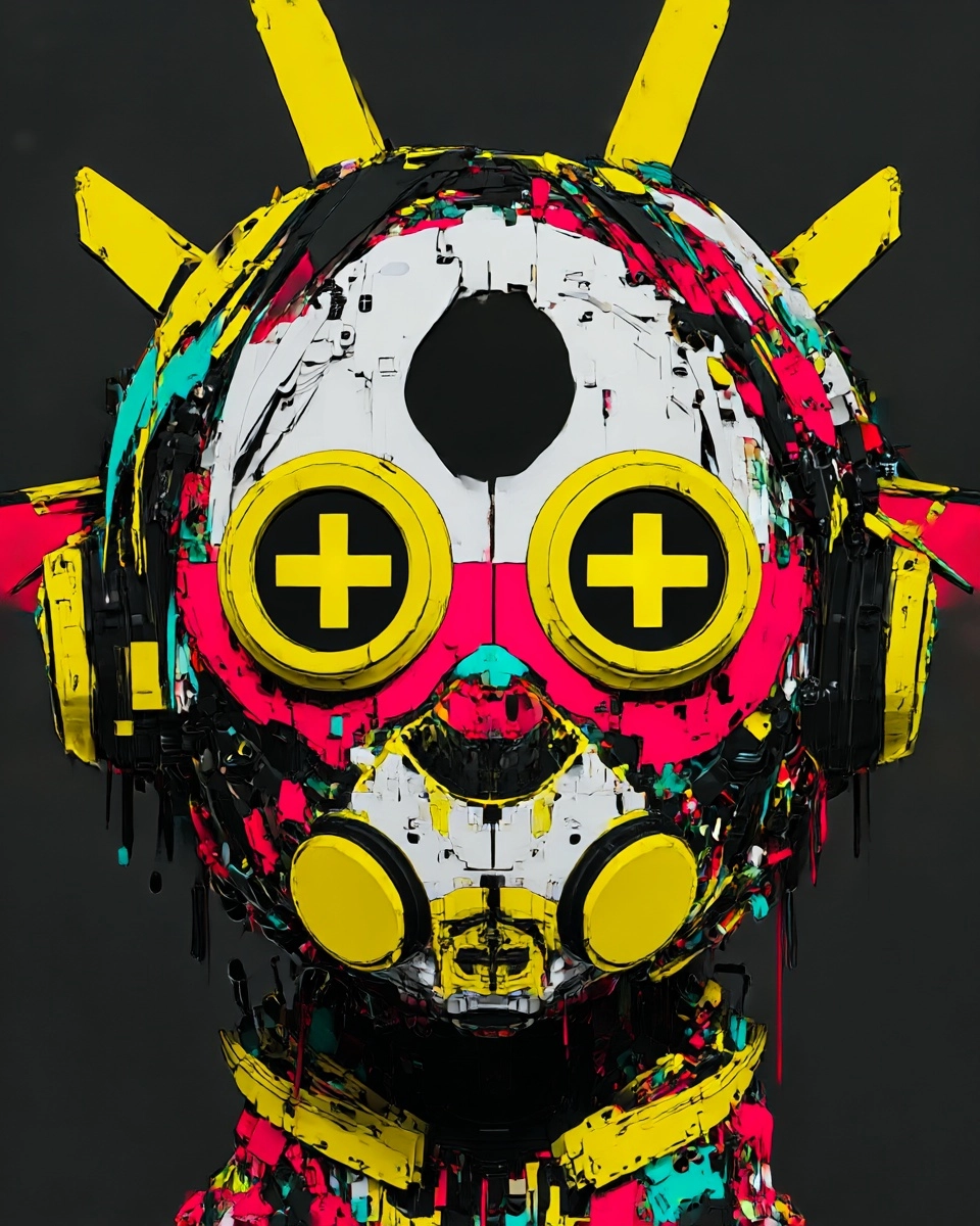 Midjourney SREF 3429 Digital Punk Monster — Cyberpunk Chaotic