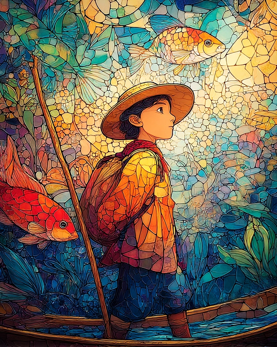 Midjourney SREF 3454 Stained Glass Dreams — sample image 2