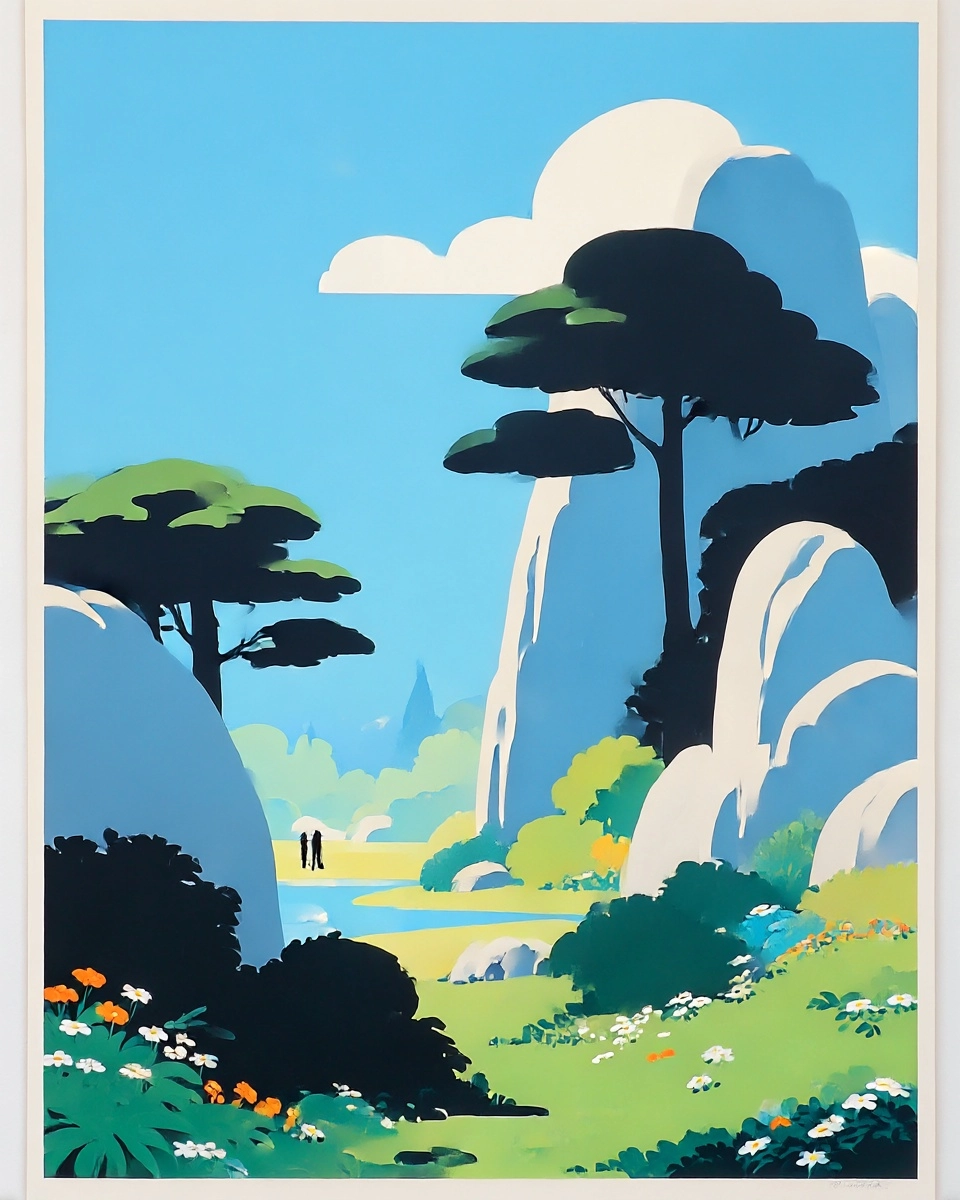 Midjourney SREF 3507 Idyllic Escapes — Retro & Mid-Century Serene