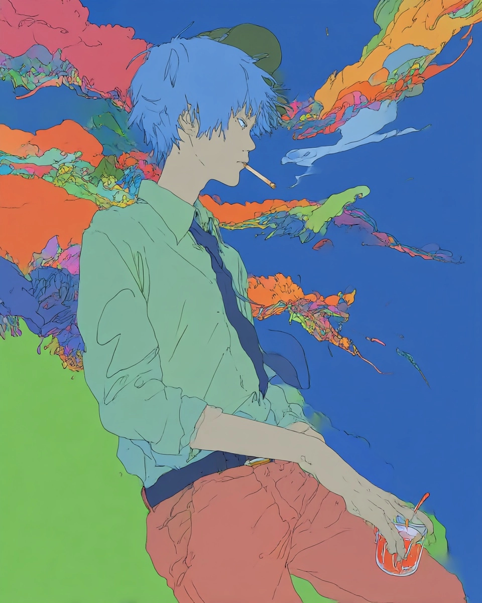 Midjourney SREF 3547 Neon Daydream — Anime Whimsical