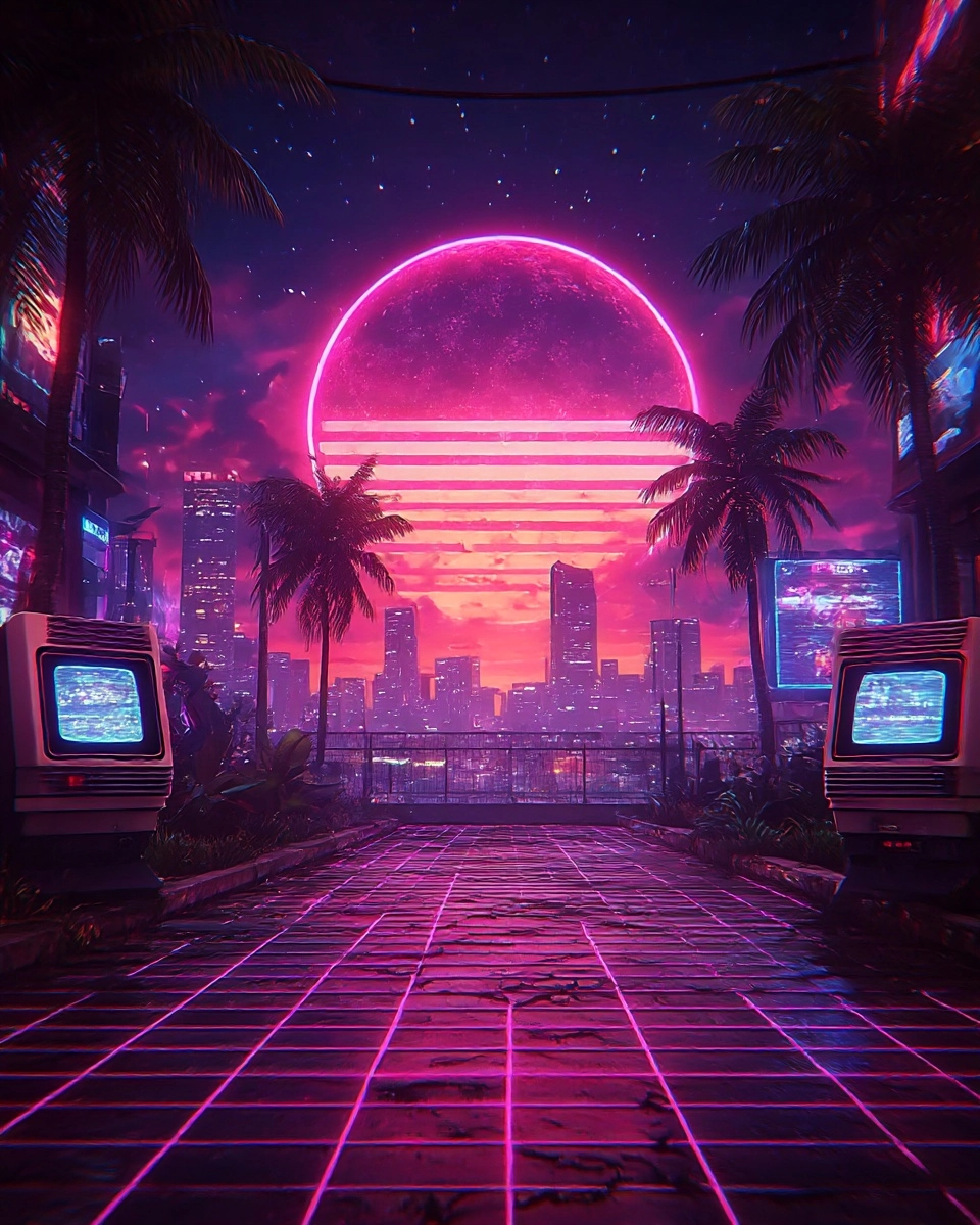 SREF 3559 Neon Sunset Dreams