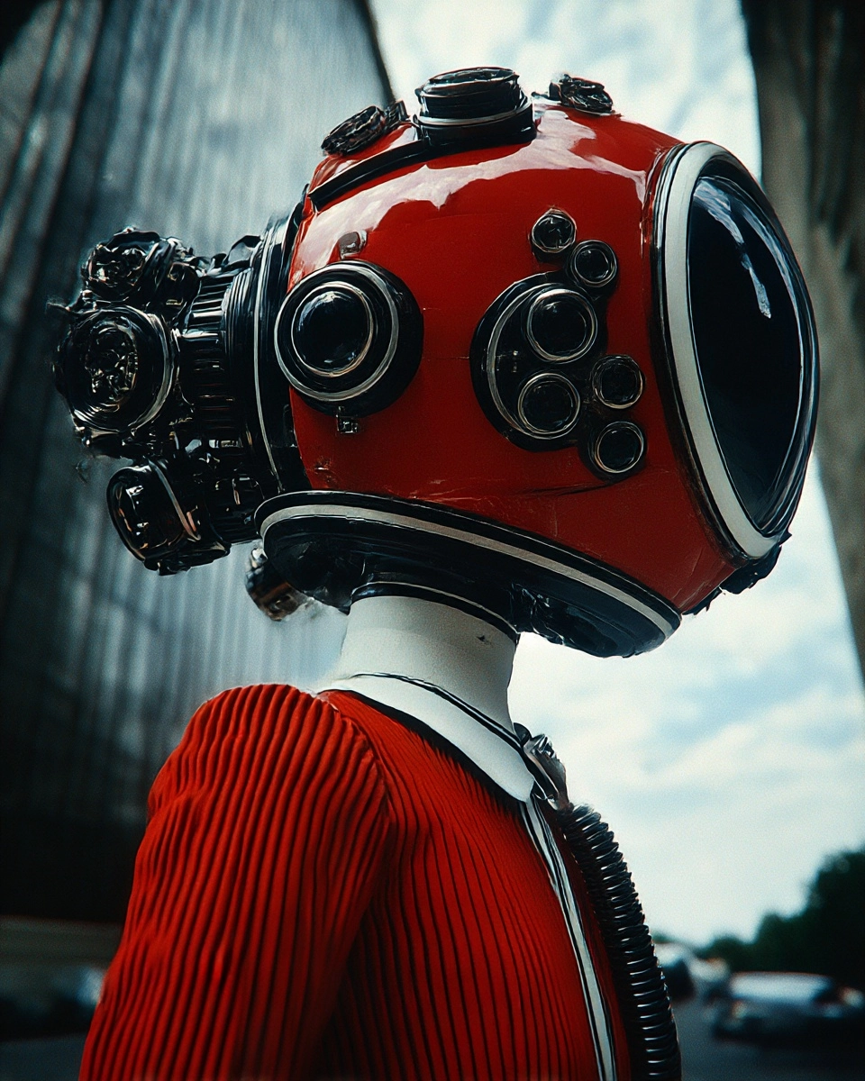 Midjourney SREF 3624 Crimson Cyborg — sample image 2