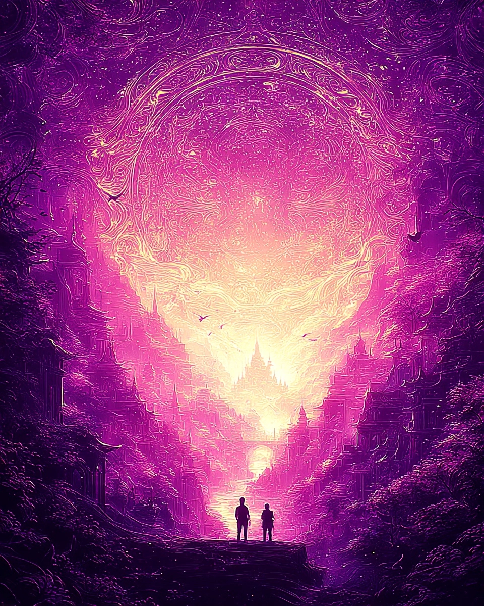 Midjourney SREF 3641 Neon Ascension — Digital Illustration Ethereal