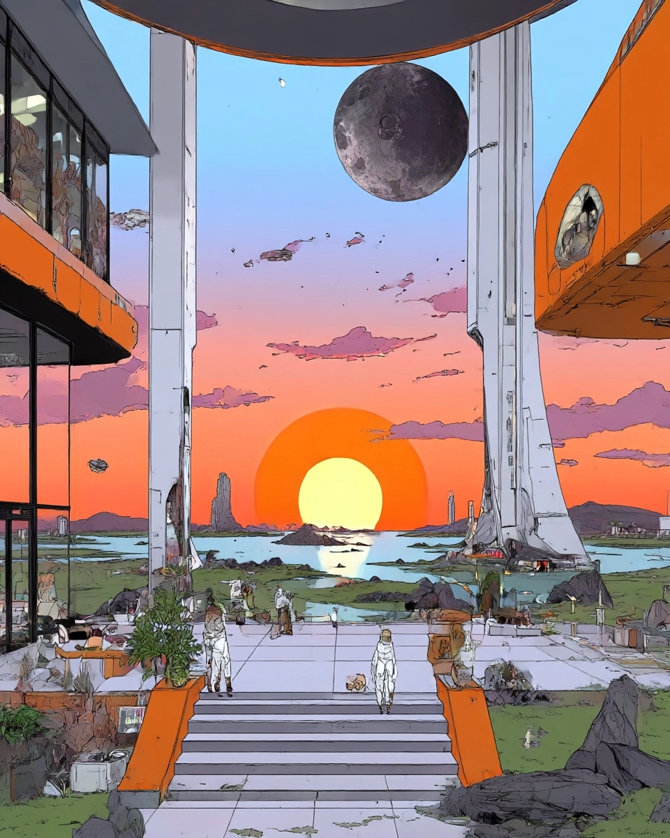 Midjourney SREF 3646 Orange Explorer — sample image 2