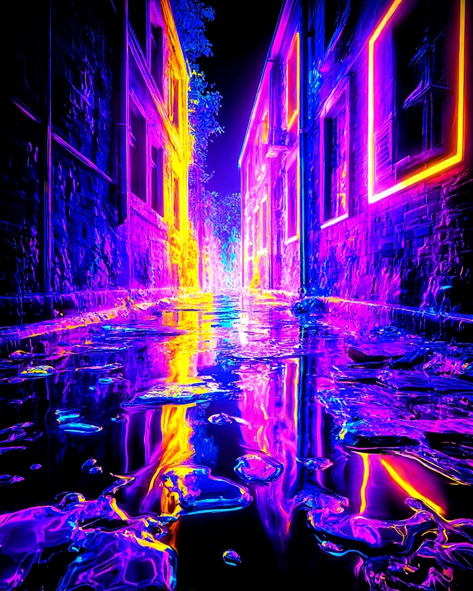 Midjourney SREF 3662 Neon Pulse City — sample image 2
