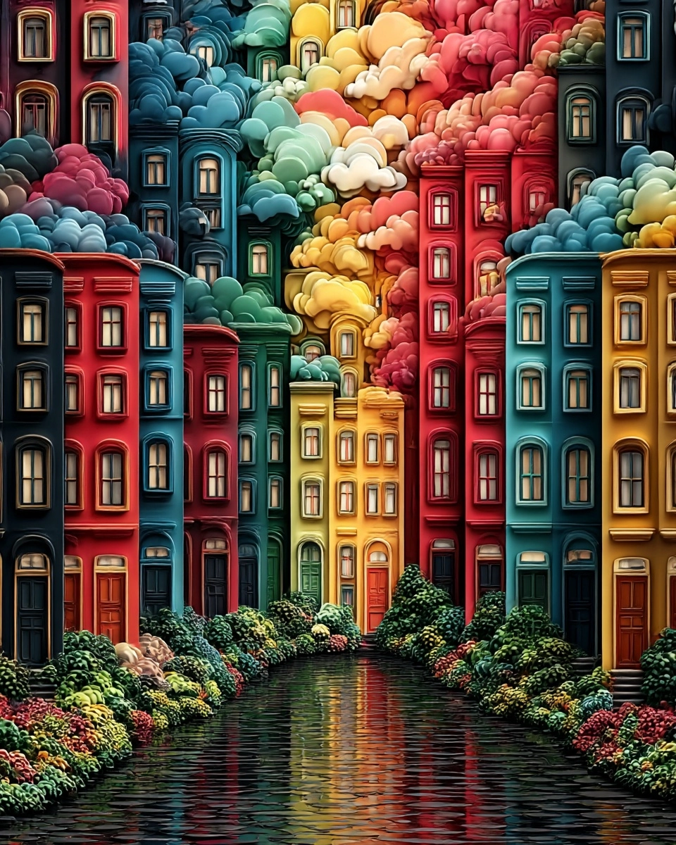 Midjourney SREF 3676 Chromatic Dreams — Digital Illustration Whimsical