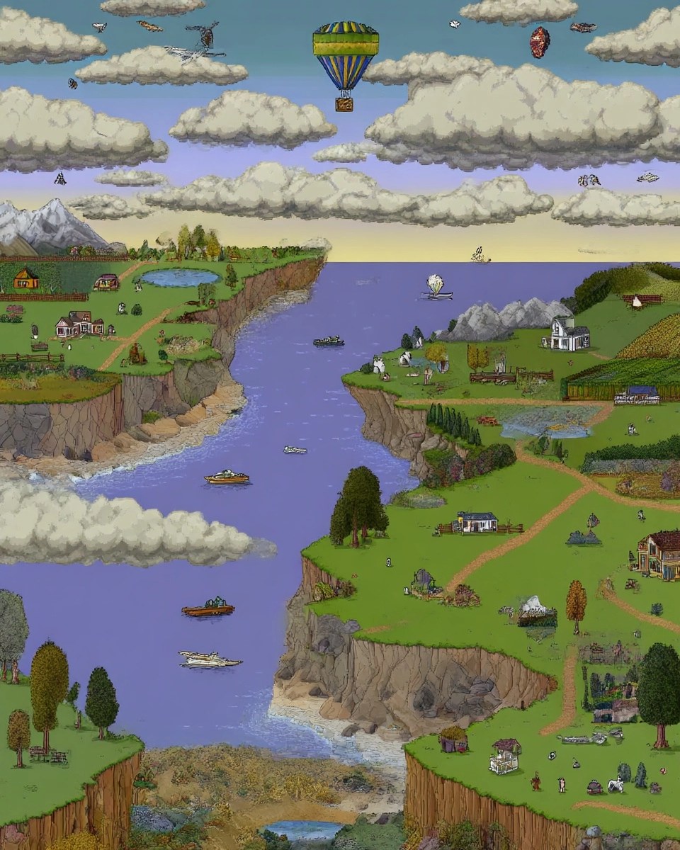 Midjourney SREF 3682 Whimsical Cartography — sample image 4