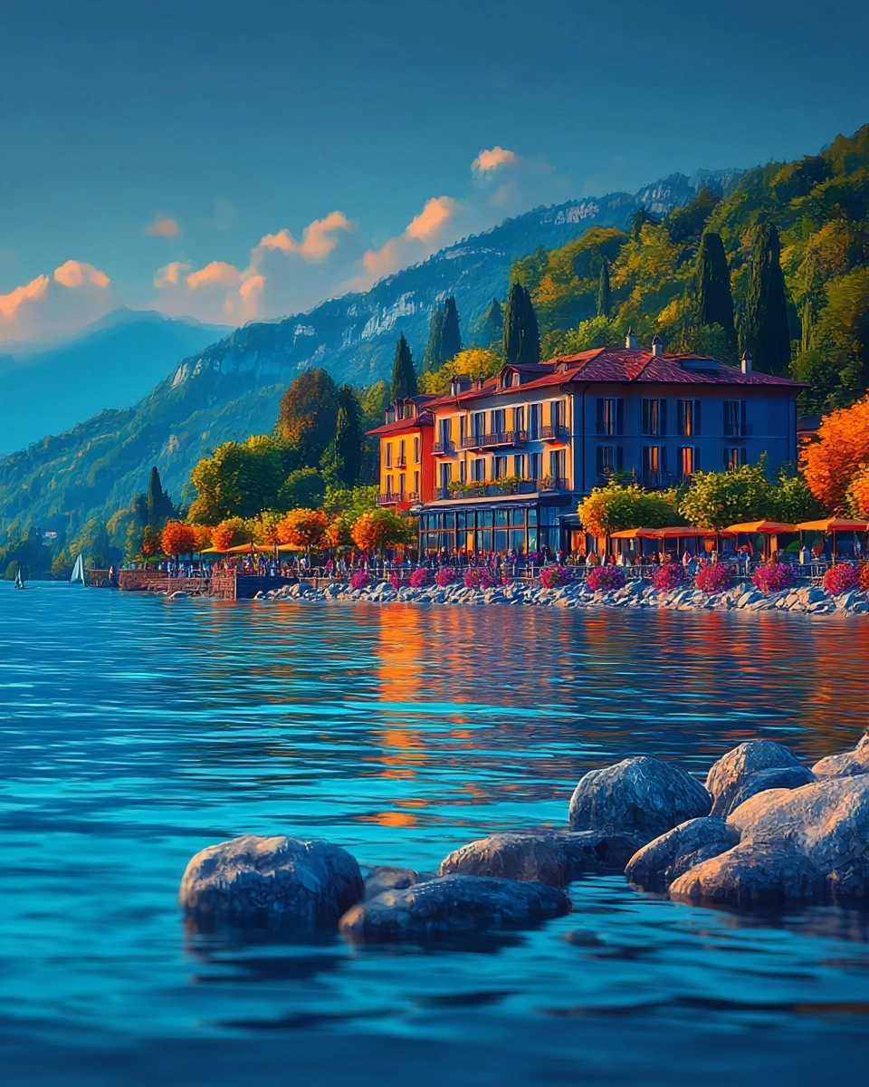 Midjourney SREF 3704 Autumn's Azure Dream — sample image 2