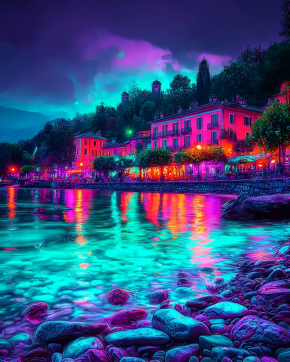 Midjourney SREF 3718 Neon Dreams — sample image 2