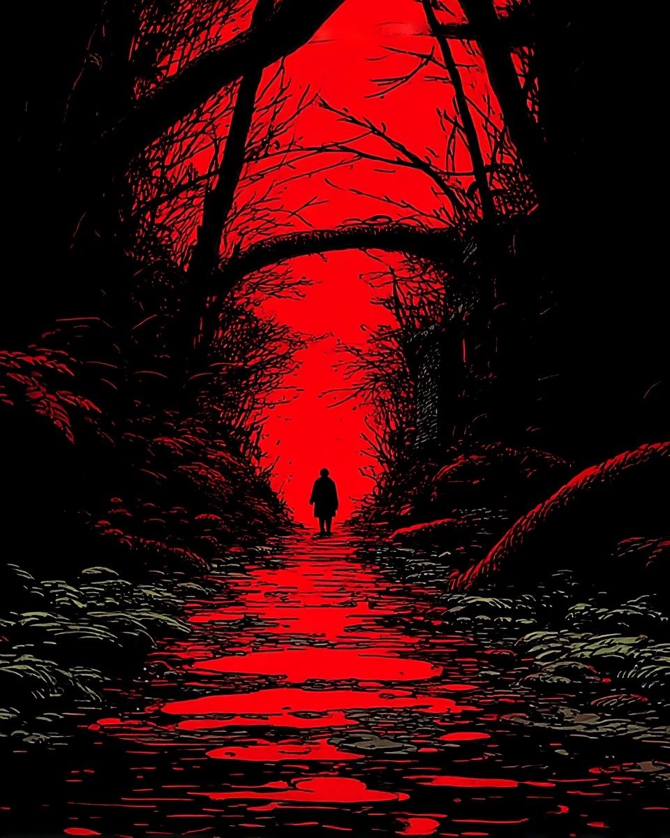 Midjourney SREF 3725 Crimson Descent — sample image 4