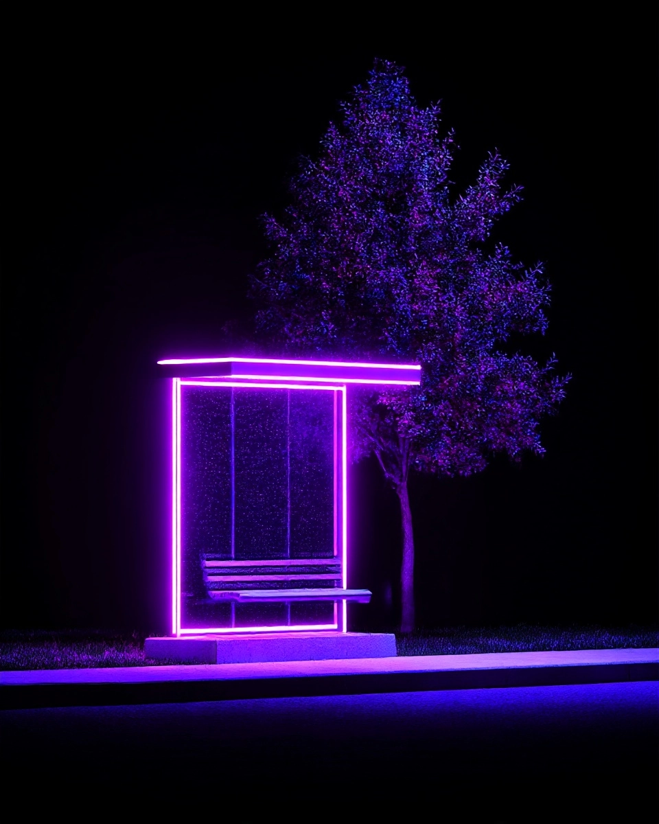 Midjourney SREF 3728 Neon Solitude — sample image 3