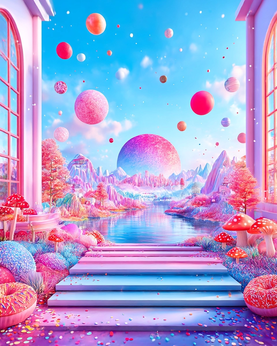 Midjourney SREF 3774 Candy Dream Landscapes — sample image 2